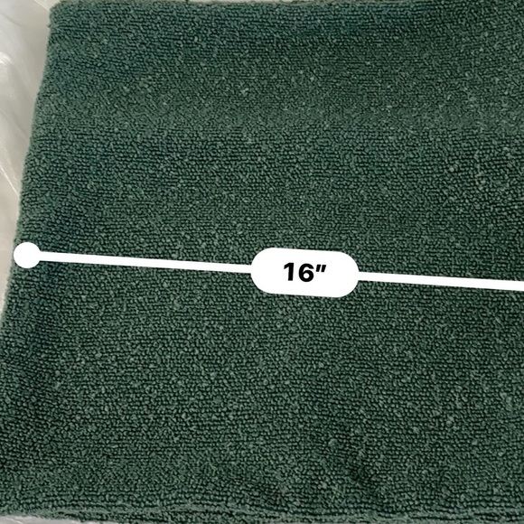 FUTEI Pack of 2 Dark Green Boucle Accent Decorative Throw Pillow Covers,16x16” - Picture 9 of 11